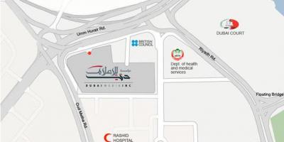 Rashid hospitali Dubai ramani ya eneo