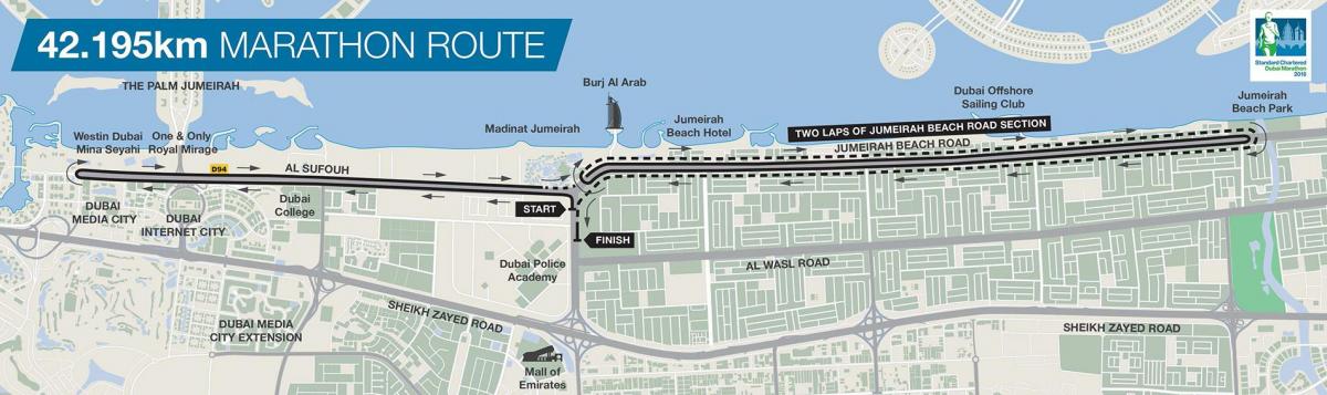 ramani ya Dubai marathon