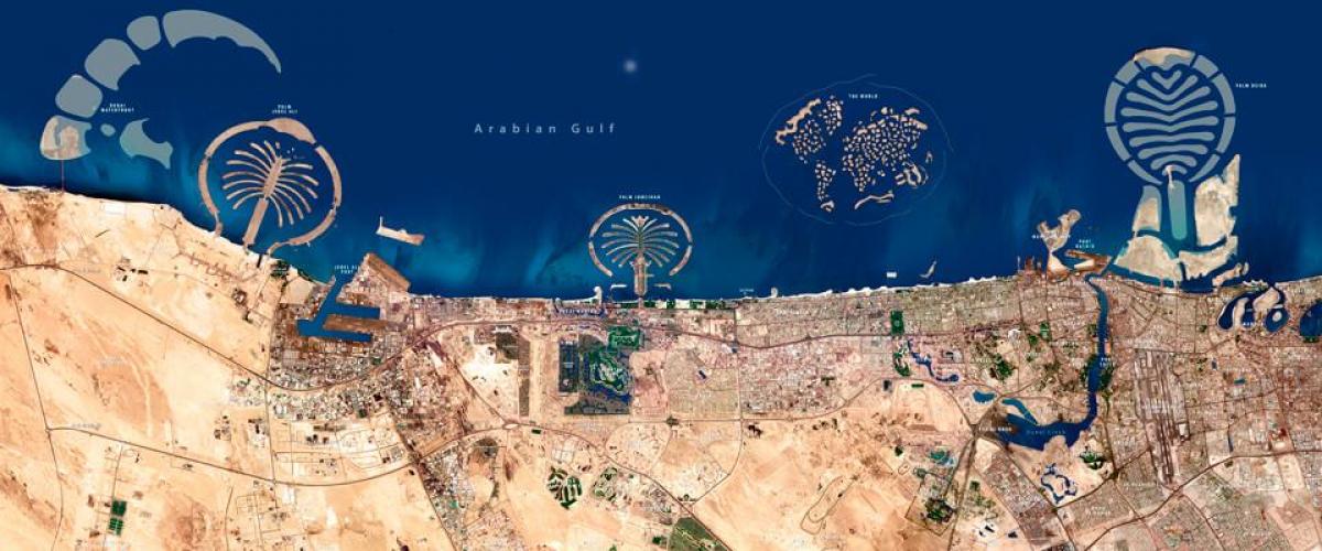 satellite ramani ya Dubai